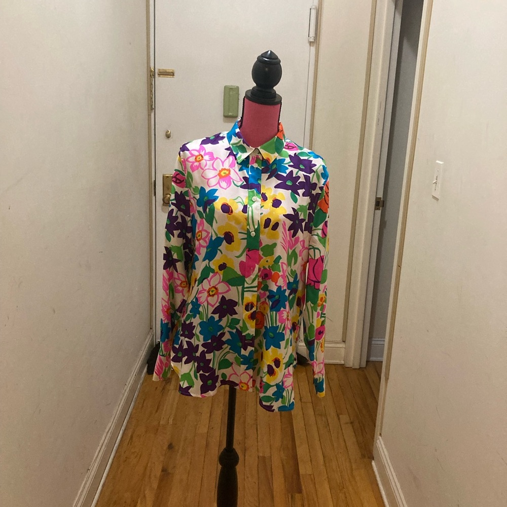 J.Crew luxury brand ladies silk blouse